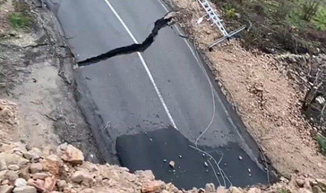 Ordu'da heyelan nedeniyle yol ulaşıma kapandı