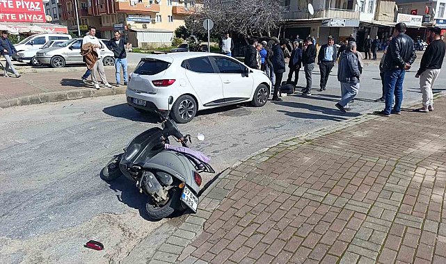 Otomobil ile motosiklet çarpıştı: 1 yaralı