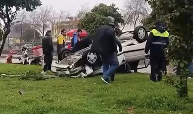 Otomobil takla attı: 1 yaralı