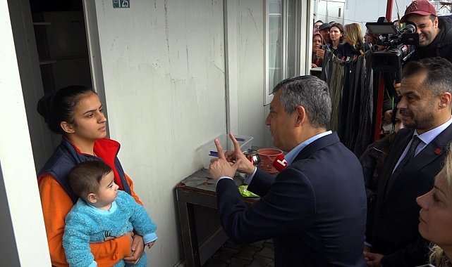 Özgür Özel Osmaniye'de depremzedelerle bir araya geldi