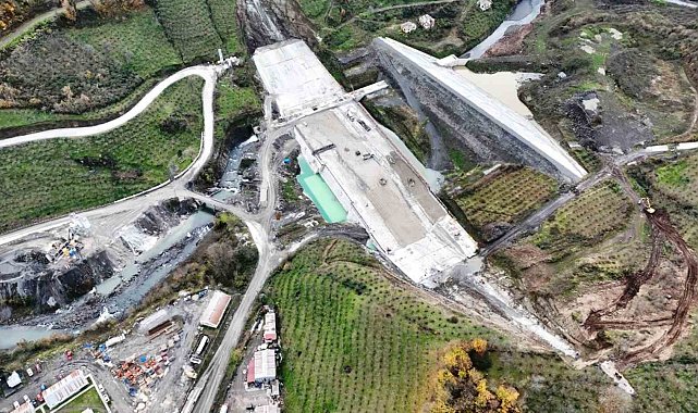 Salıpazarı Barajı inşaatının yüzde 77'si tamamlandı