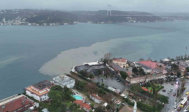 Sarıyer Baltalimanı sahilindeki kirlilik havadan görüntülendi