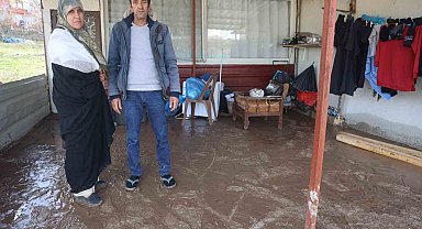 Sel sularının bastığı evi zarar gören kadın afet esnasında yaralandı
