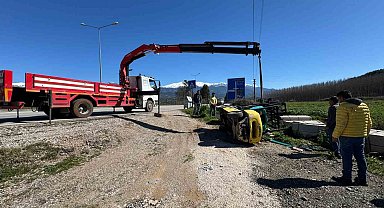 Seydikemer'de forklift devrildi: 1 yaralı