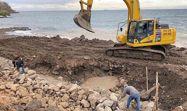 Sinop Kadınlar Plajı'na istinat duvarı