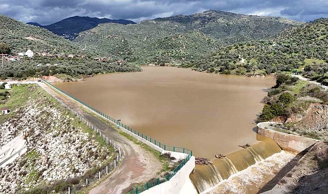 Sultanhisar'da göletler sağanakla doldu taştı