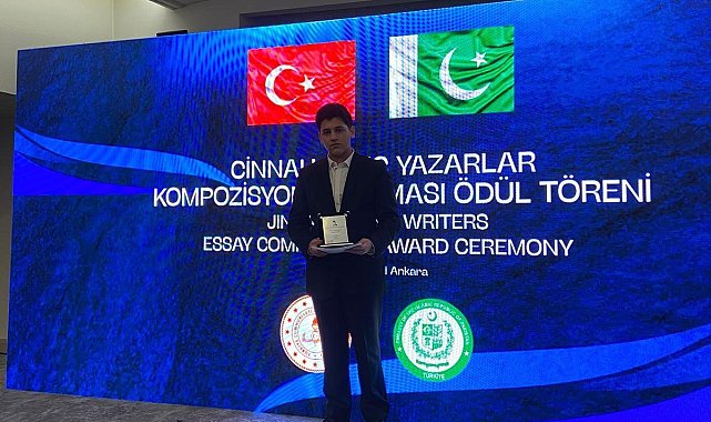 SYAL öğrencisi Ali Yusuf Sabah'tan Cinnah ödülü