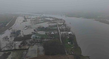 Taşkın riski bulunan Meriç Nehri'nde debi düşüyor