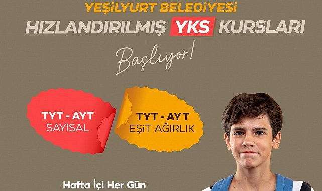 Yeşilyurt Belediyesi "Hızlandırılmış YKS Kursları" başladı