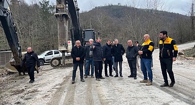 Yığılca Yedigöller grup yolunda altyapı çalışmaları hız kazandı