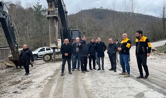 Yığılca Yedigöller grup yolunda altyapı çalışmaları hız kazandı