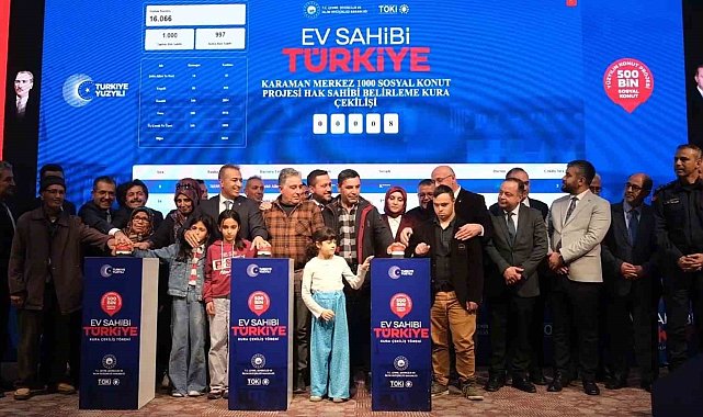 Yüzyılın Konut Projesi'nde Karaman'da bin 550 hak sahibi kura ile belirlendi