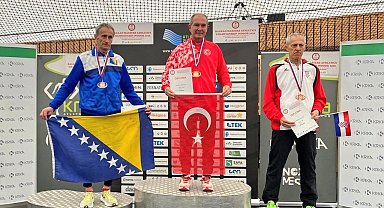 65 yaşındaki Denizlili atlet üç altın madalya yurda döndü