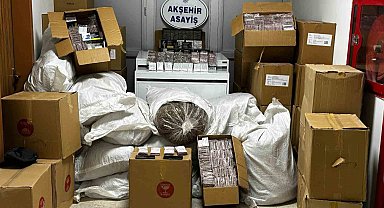 Akşehir'de kaçak tütün operasyonu