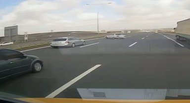 Arnavutköy'de makas atan sürücü kaza yaptı