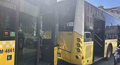 Ataşehir'de İETT otobüsleri çarpıştı: 1 yaralı