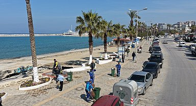 Aydın Büyükşehir'den bayram öncesi Kuşadası'nda çevre düzenlemesi