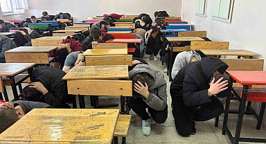 Babaeski'de öğrencilere deprem ve yangın eğitimi