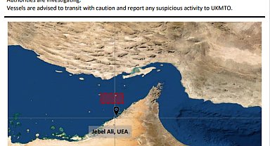 BAE açıklarındaki bir gemiye daha şüpheli saldırı