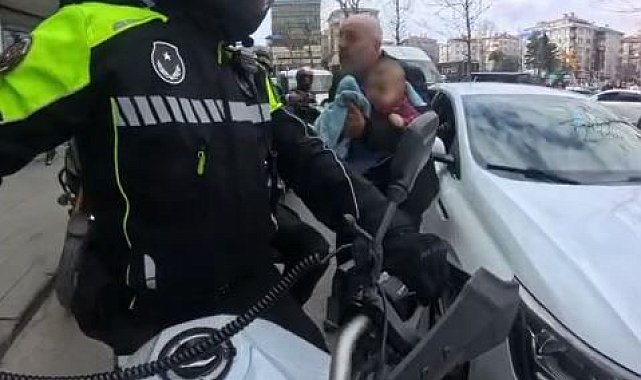 Bahçelievler'de motorize zabıta ekibi yaralı 3 aylık bebek için seferber oldu