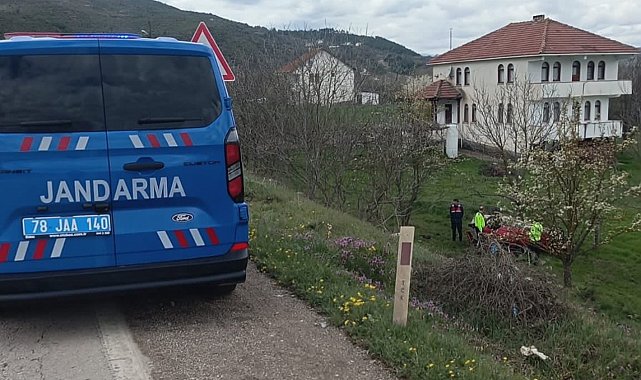 Bahçeye uçup takla atan otomobilin sürücüsü yaralandı