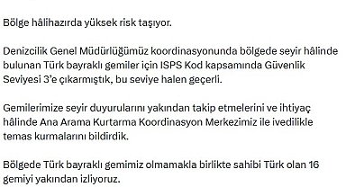 Bakan Uraloğlu: "Hürmüz Boğazı'ndaki ve bölgedeki su yollarındaki gelişmeleri anbean takip ediyoruz"