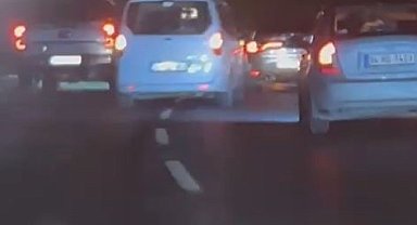 Başakşehir'de düğün konvoyu trafiği tehlikeye attı