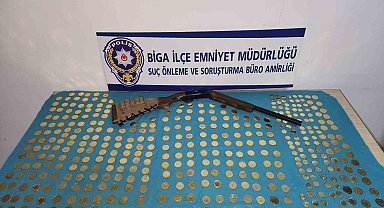 Biga'da 438 adet sahte altın ele geçirildi