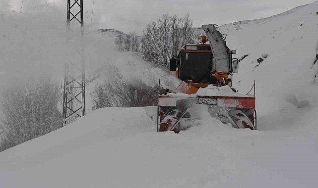Bitlis'te 6,5 metrelik kar yağışına rağmen 20 bin kilometre yol açıldı