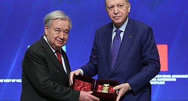 BM Genel Sekreteri Guterres'e Atatürk Uluslararası Barış Ödülü