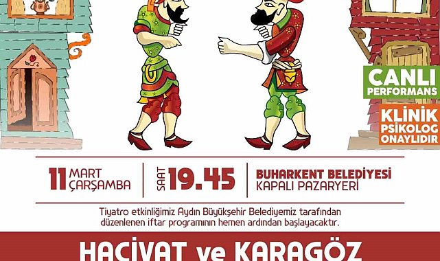Buharkent'te çocuklar Hacivat ve Karagöz ile buluşacak