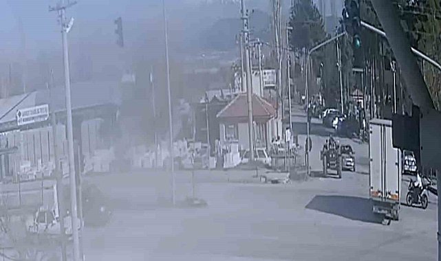 Burdur'da genç sürücünün ölüme gittiği kaza kamerada