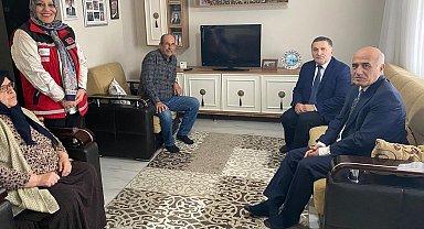 Bursa Gemlik'te Kaymakam Canbaba'dan şehit aileleri ve gazilere Ramazan ziyareti