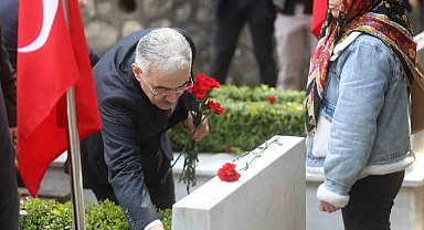 Bursa protokolünden Pınarbaşı Şehitliği'ne anlamlı ziyaret