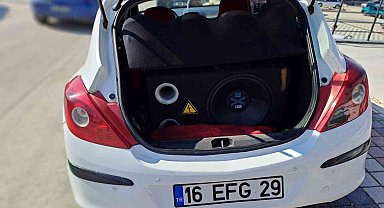 Bursa'da araçta ses sistemi bulunan sürücüye ceza yağdı