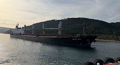 Çanakkale Boğazı'nda makina arızası nedeniyle karaya oturan gemi kurtarıldı