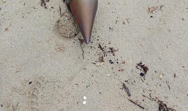 Çatalca'da kıyıya vuran füze başlığı imha edildi