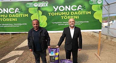 Çiftçilere yonca tohumu desteği