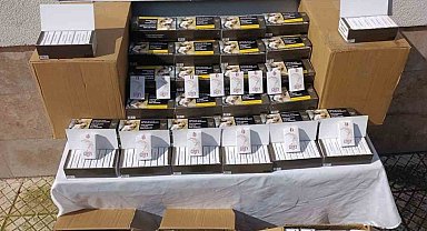 Çine'de 55 bin adet kaçak makaron ele geçirildi