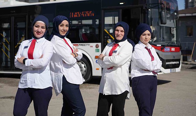 Direksiyonda kadın gücü: Samsun'da yolcuları kadın şoförler taşıyor