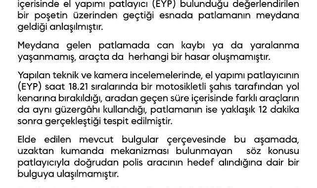 Diyarbakır'da polis aracının geçişi sırasında EYP patladı