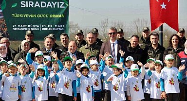 Düzce'de yüzlerce fidan toprakla buluştu