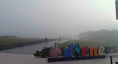 Edirne'de sis etkili oldu, Selimiye gözden kayboldu