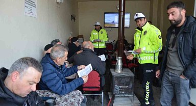Erzincan Tercan'da trafik ekipleri sahada