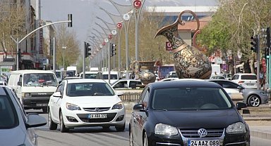 Erzincan'da araç sayısı 84 bin 140 oldu