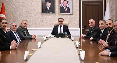 ETSO Başkanı Saim Özakalın ile ETSO yönetiminden Vali Aydın Baruş'a hayırlı olsun ziyareti