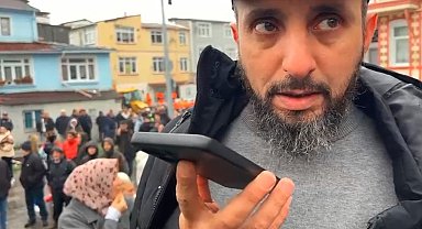 Fatih'te enkaz altındaki yakınıyla telefonda görüştü