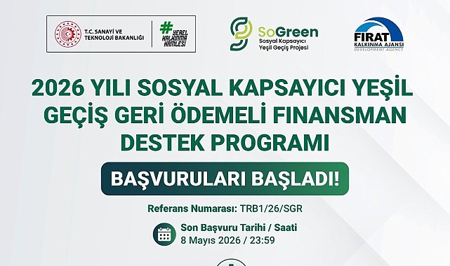 Fırat Kalkınma Ajansı'ndan KOBİ'lere 235 Milyon TL'lik yeşil dönüşüm finansmanı