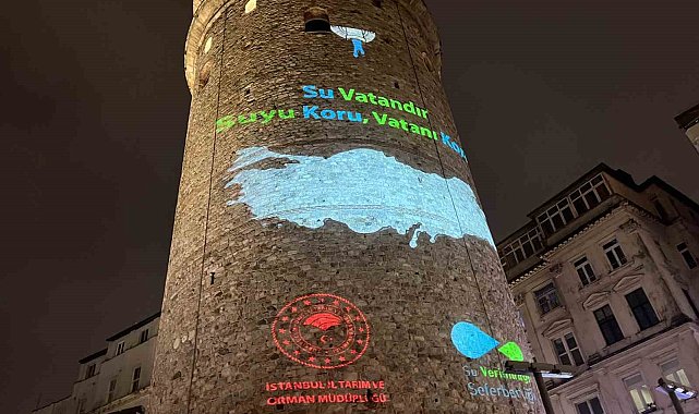 Galata Kulesi'nde "Dünya Su Günü" farkındalığı