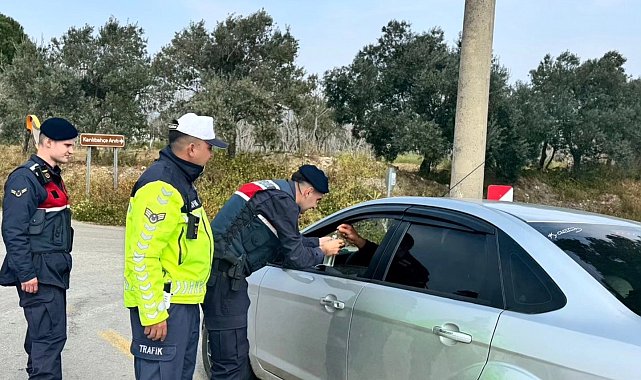 Germencik'te jandarma bayram boyunca sahadaydı